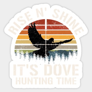 Dove Hunting Season Vintage Sunset Sticker